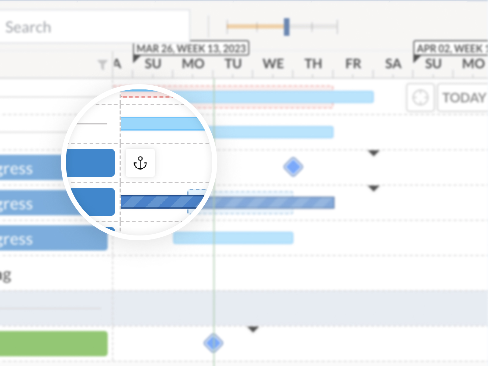 Gantt-Diagramm Projektplaner